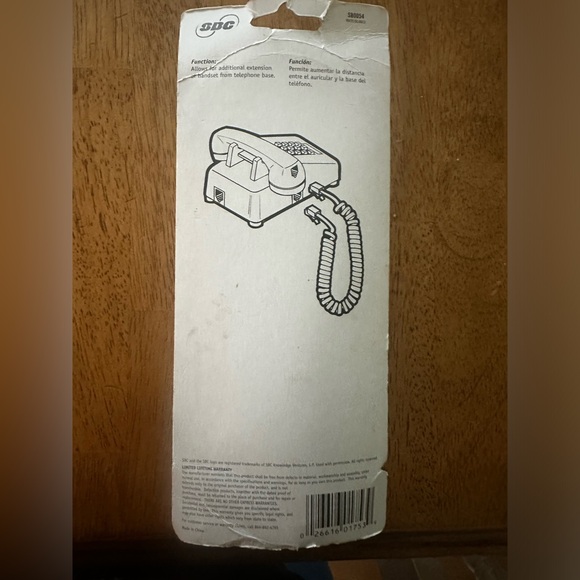 💜 SBC Vintage White Spiral Phone Cord - Picture 3 of 8